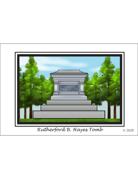 Hoy's Toys United We Stand Ohio Presidential Series Post Cards - Rutherford B. Hayes Tomb