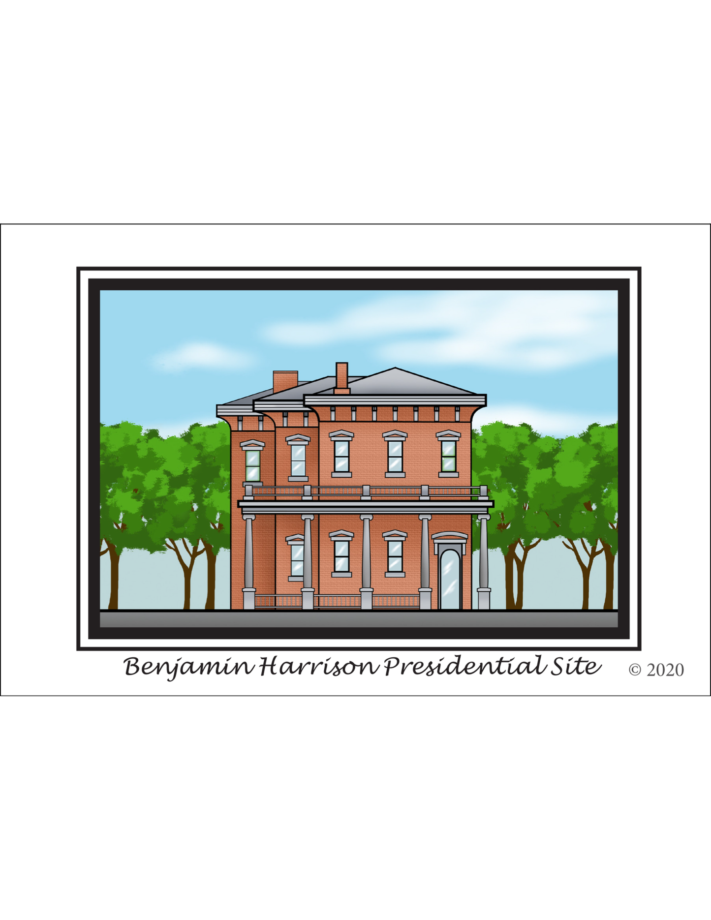 Hoy's Toys United We Stand Ohio Presidential Series Post Cards - Benjamin Harrison Site