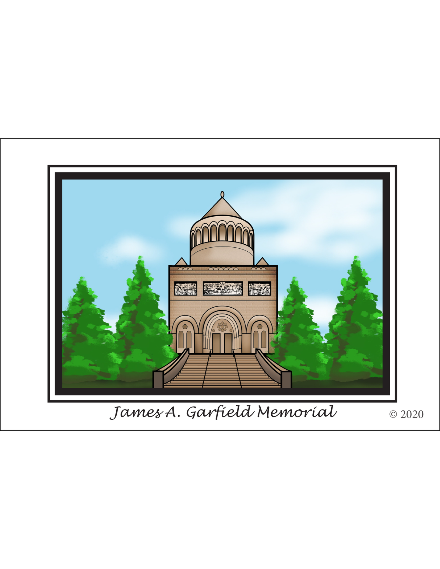 Hoy's Toys United We Stand Ohio Presidential Series Post Cards - James A. Garfield Memorial