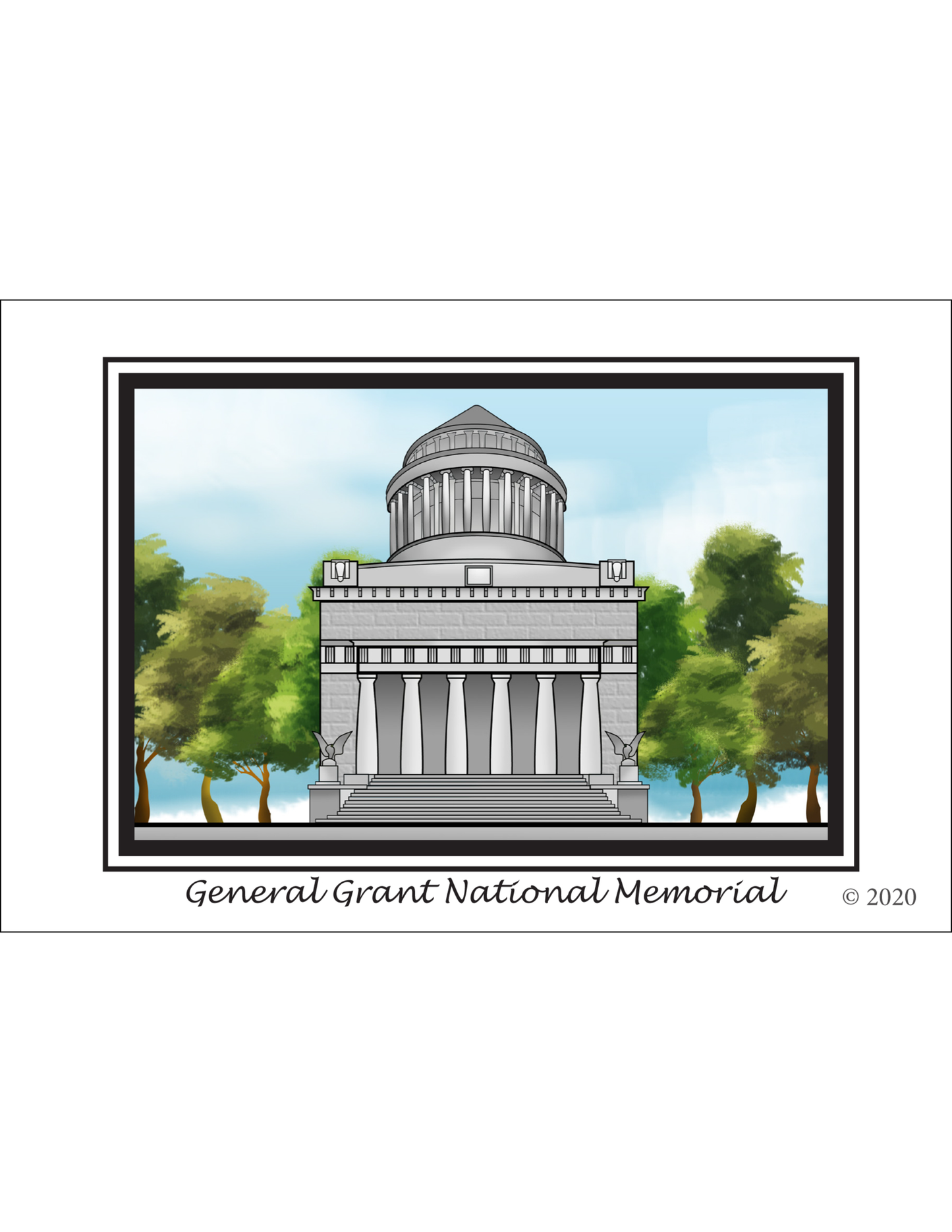 Hoy's Toys United We Stand Ohio Presidential Series Post Cards - General Ulysses S. Grant National Memorial