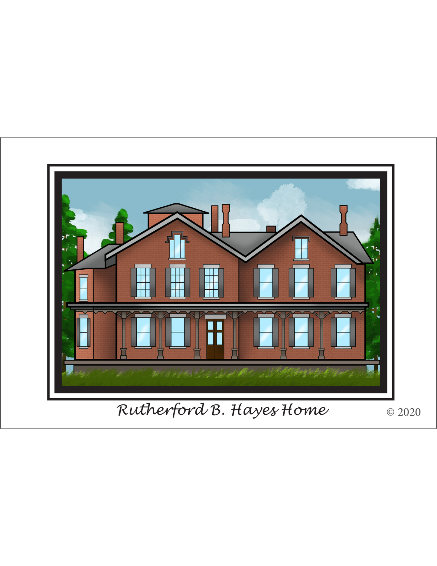 Hoy's Toys United We Stand Ohio Presidential Series Post Cards - Rutherford B. Hayes Home