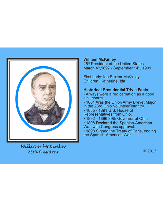 Hoy's Toys United We Stand Ohio Presidential Series Post Cards - William McKinley