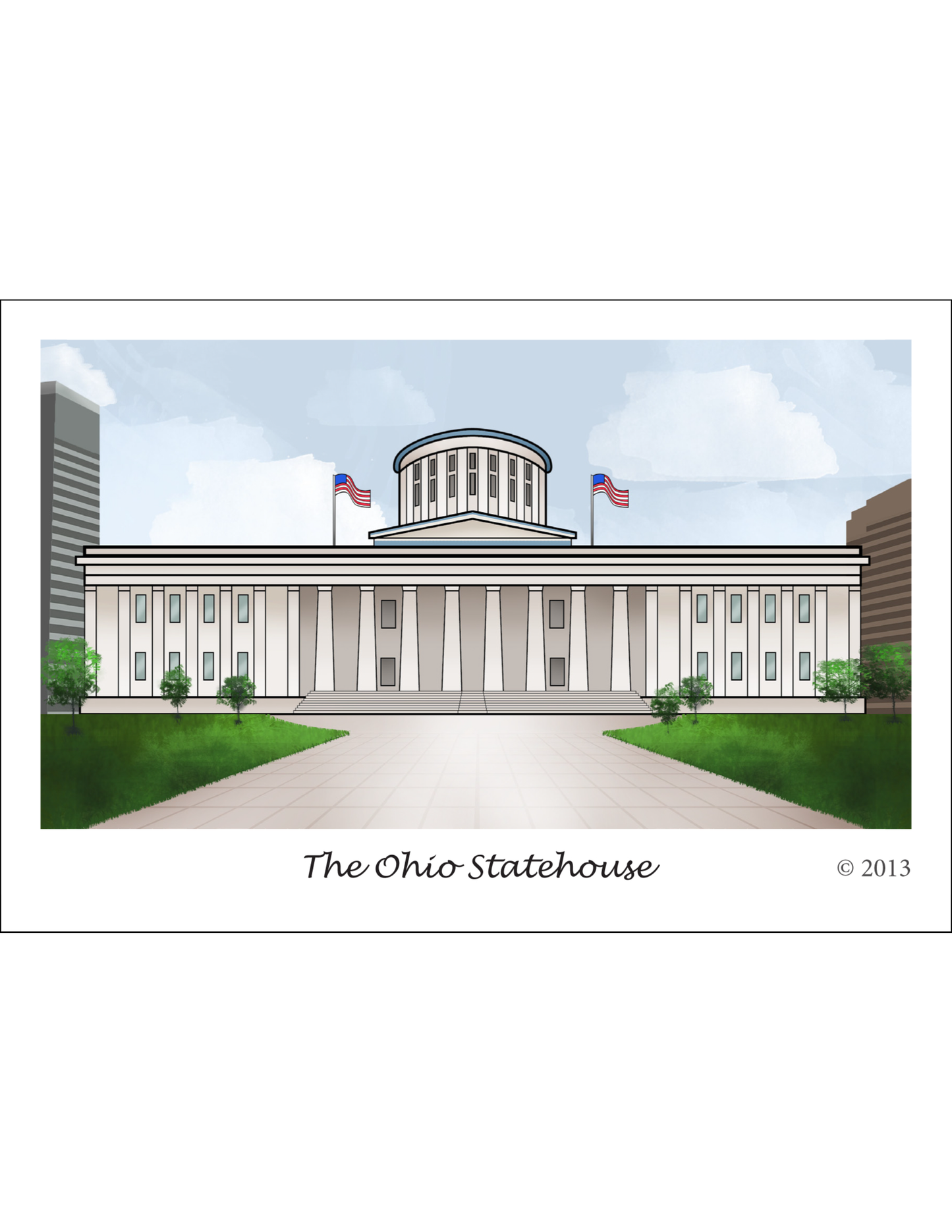 Hoy's Toys United We Stand Ohio Presidential Series Post Cards * Ohio Statehouse