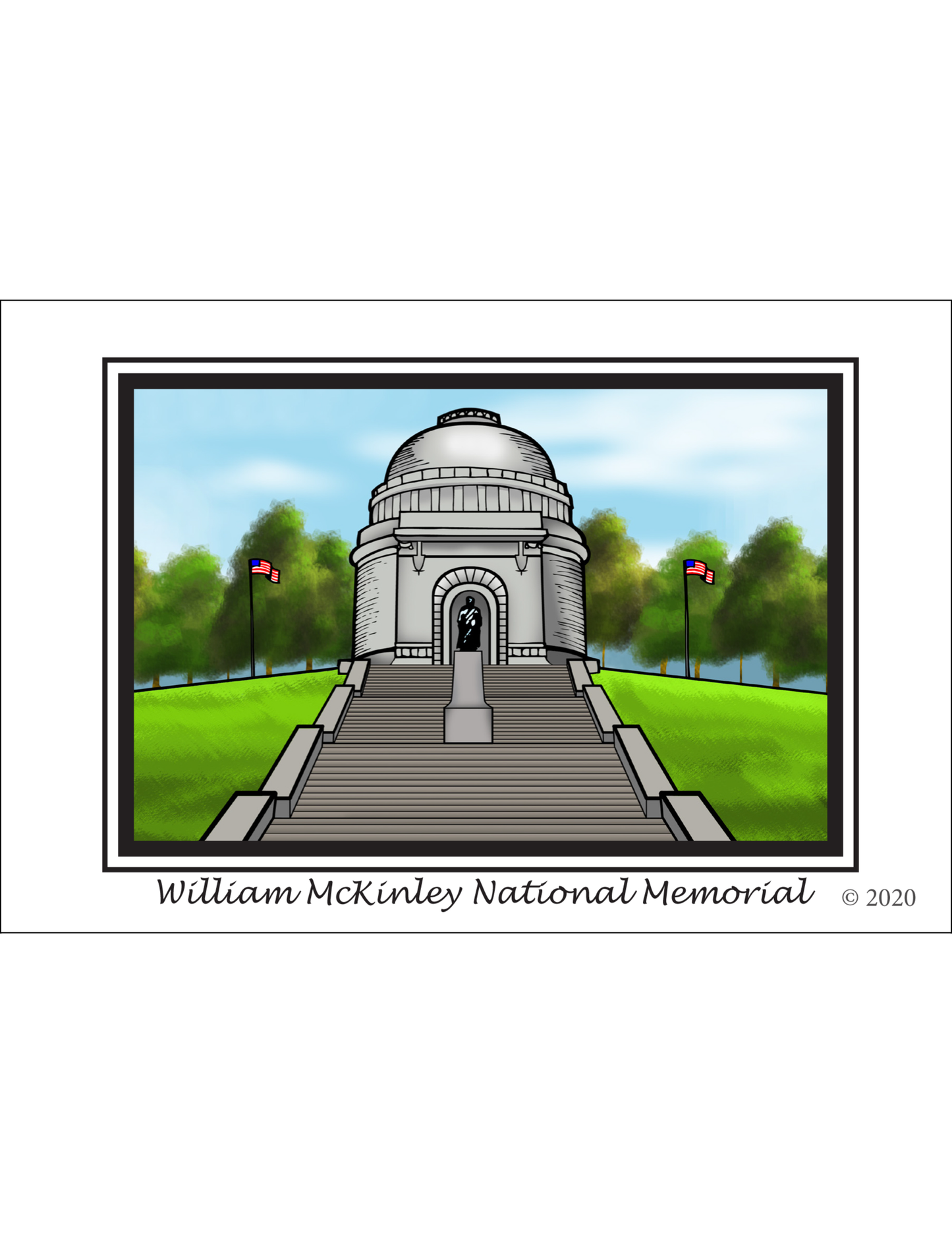 Hoy's Toys United We Stand Ohio Presidential Series Post Cards - William McKinley Memorial