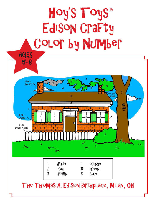 Hoy's Toys Thomas Edison Crafty Color by Number (5 to 8)