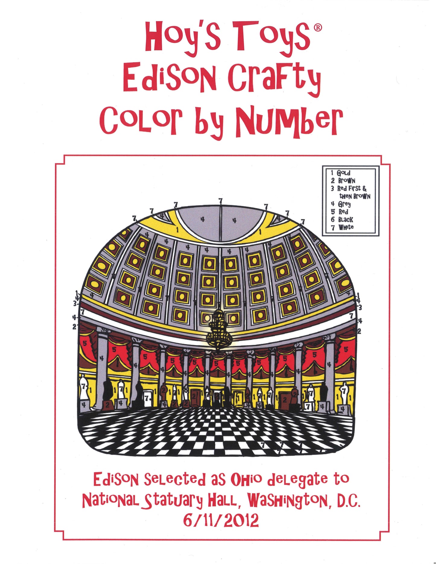Hoy's Toys Thomas Edison Crafty Color by Number (9 to adult)