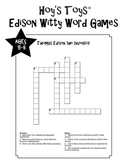 Hoy's Toys Thomas Edison Witty Word Game (5 to 8)